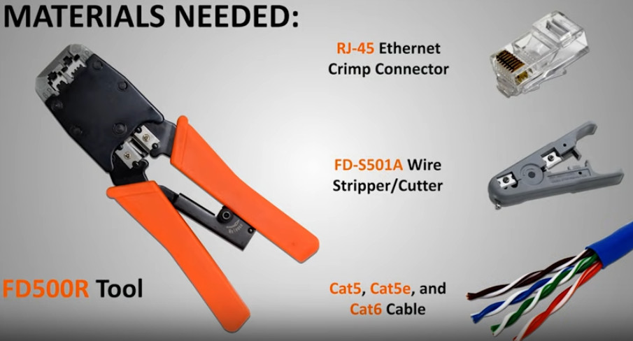 Ethernet-cable-crimping